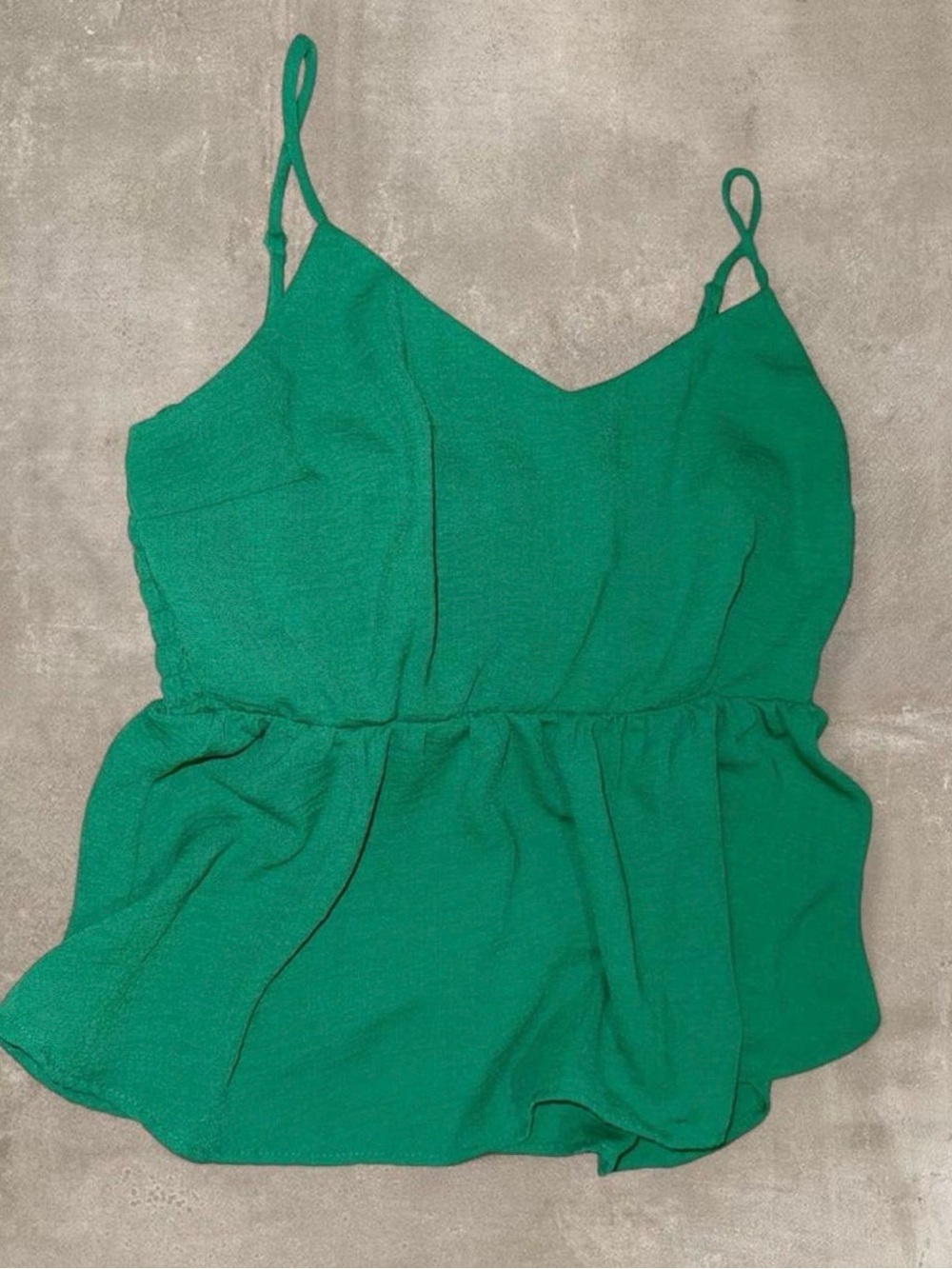 Women's Green Spaghetti Strap Camisole Top